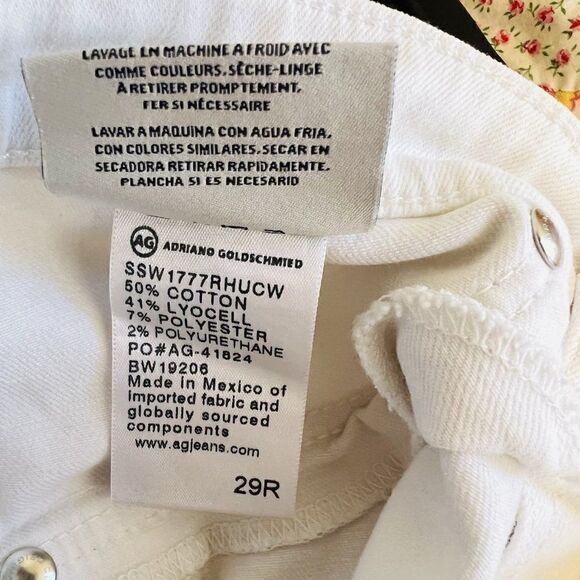 AG Adriano Goldschmied White The Farrah Skinny Ankle Jeans - Picture 8 of 8
